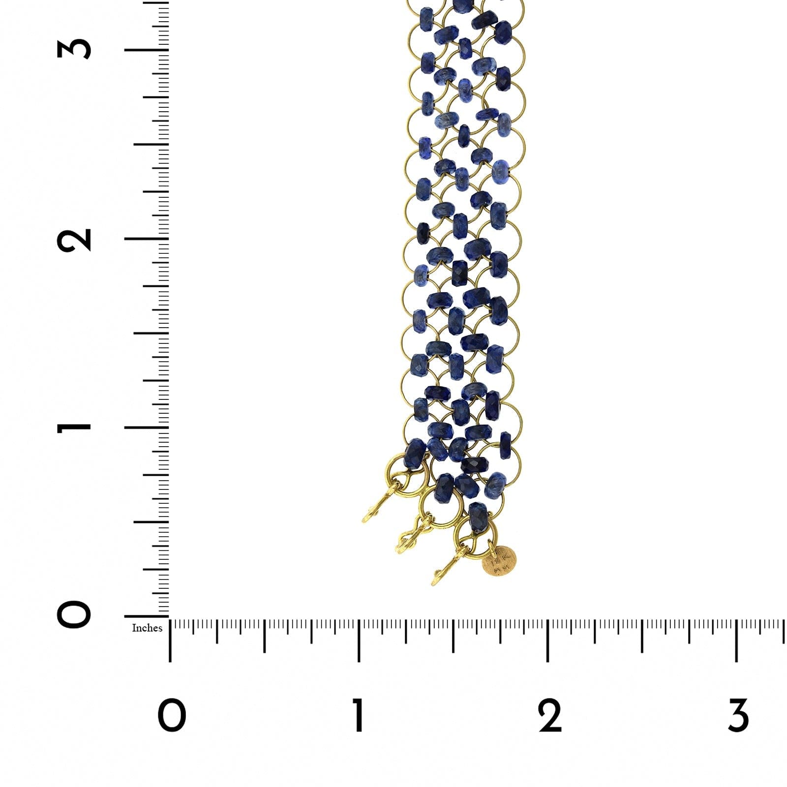 18K Yellow Gold Sapphire Bead 3 Row Necklace,18k yellow gold, Long's Jewelers