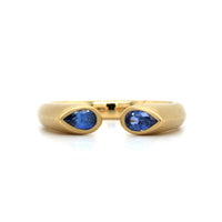 18K Yellow Gold Sapphire Open Ring, 18k yellow gold, Longs's Jewelers