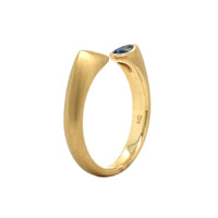 18K Yellow Gold Sapphire Open Ring, 18k yellow gold, Longs's Jewelers