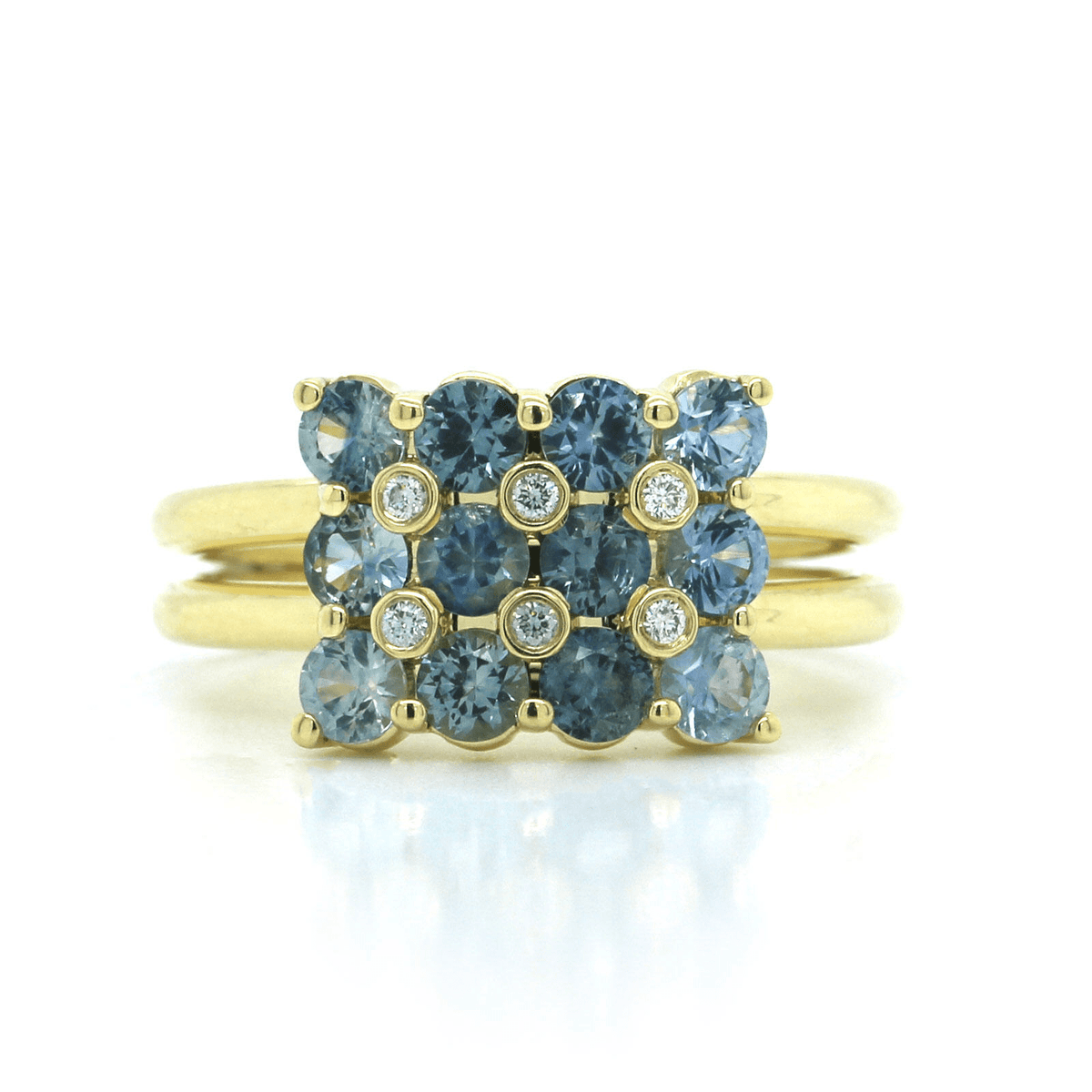 18K Yellow Gold Sapphire and Diamond Ring, Yellow Gold, Long's Jewelers