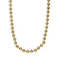 18K Yellow Gold Semi Bezel Set Diamond Line Necklace, 18k yellow gold, Long's Jewelers