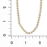18K Yellow Gold Semi Bezel Set Diamond Line Necklace, 18k yellow gold, Long's Jewelers
