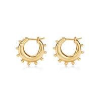 18K Yellow Gold Small Yoga Hoop Earrings, Yellow Gold, Long's Jewelers