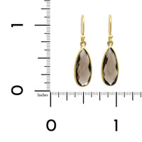 18K Yellow Gold Smokey Quartz Drop Earrings, yellow gold, Long's Jewelers