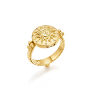 18K Yellow Gold Sole Sun Ring, yellow gold, Long's Jewelers