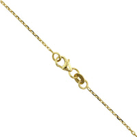 18K Yellow Gold Swivel Pendant Holder Cable Chain