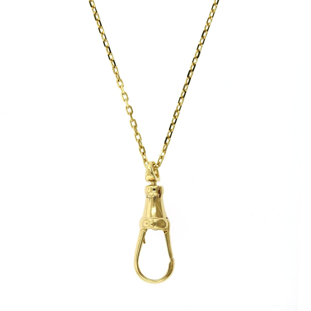 18K Yellow Gold Swivel Pendant Holder Cable Chain, Yellow Gold, Long's Jewelers