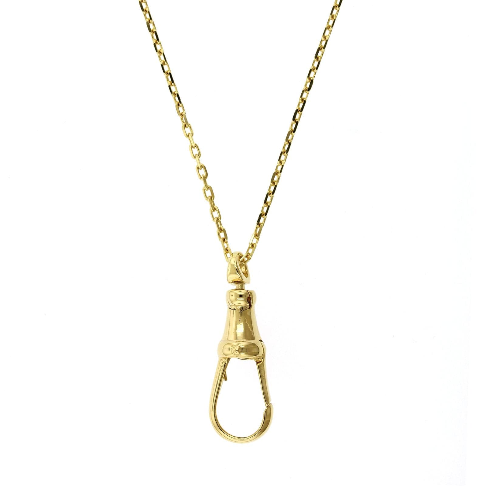 18K Yellow Gold Swivel Pendant Holder Cable Chain, Yellow Gold, Long's Jewelers