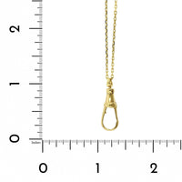 18K Yellow Gold Swivel Pendant Holder Cable Chain
