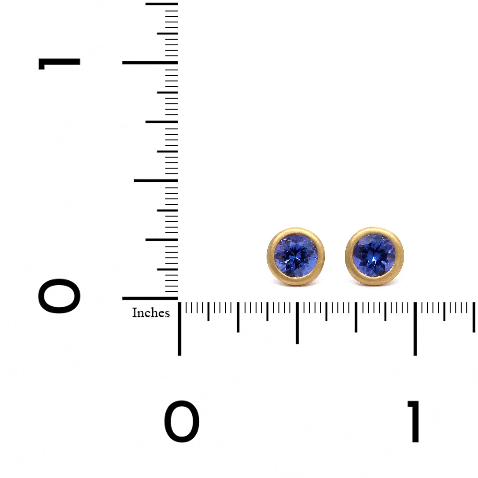 18K Yellow Gold Tanzanite Stud Earrings, 18k yellow gold, Longs's Jewelers