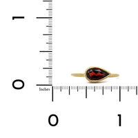 18K Yellow Gold Tear Drop Shape Garnet Ring, Yellow Gold, Long's Jewelers
