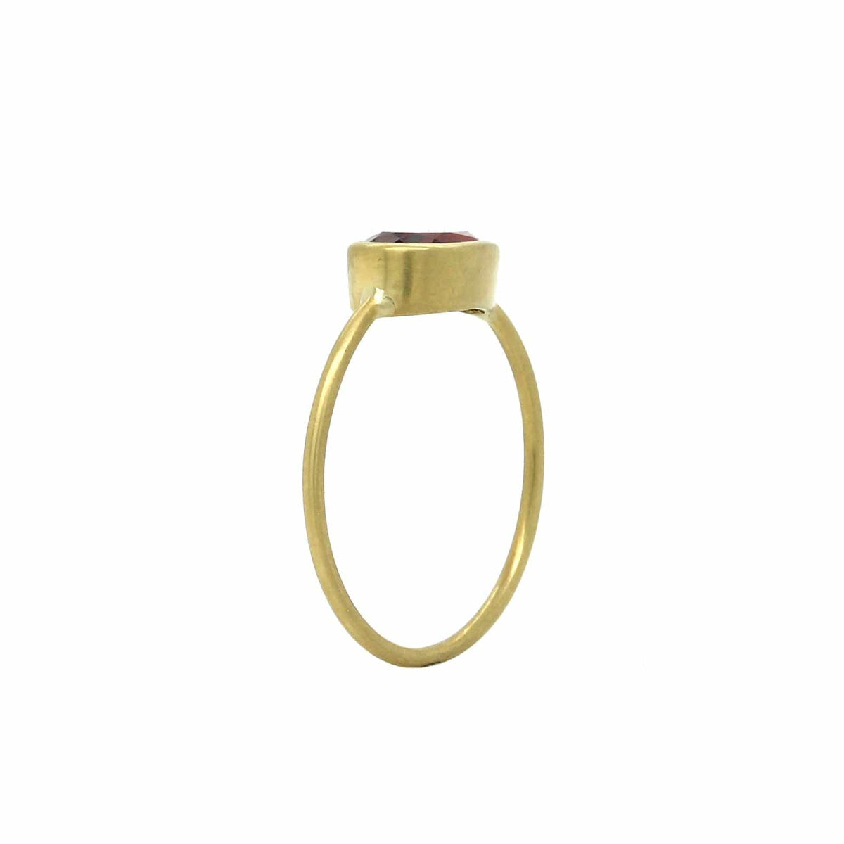 18K Yellow Gold Tear Drop Shape Garnet Ring, Yellow Gold, Long's Jewelers