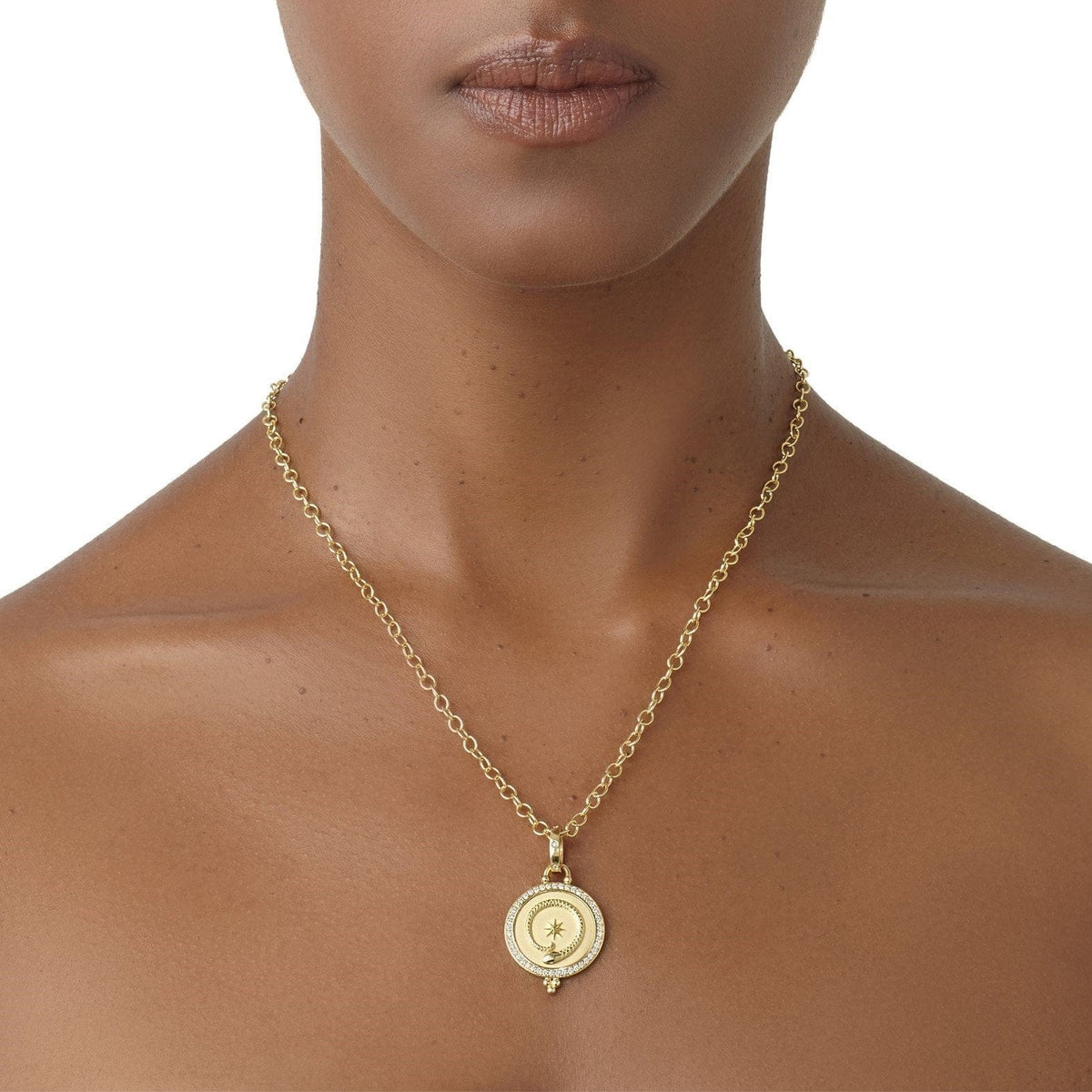 18K Yellow Gold Terra Diamond Pendant, yellow gold, Long's Jewelers