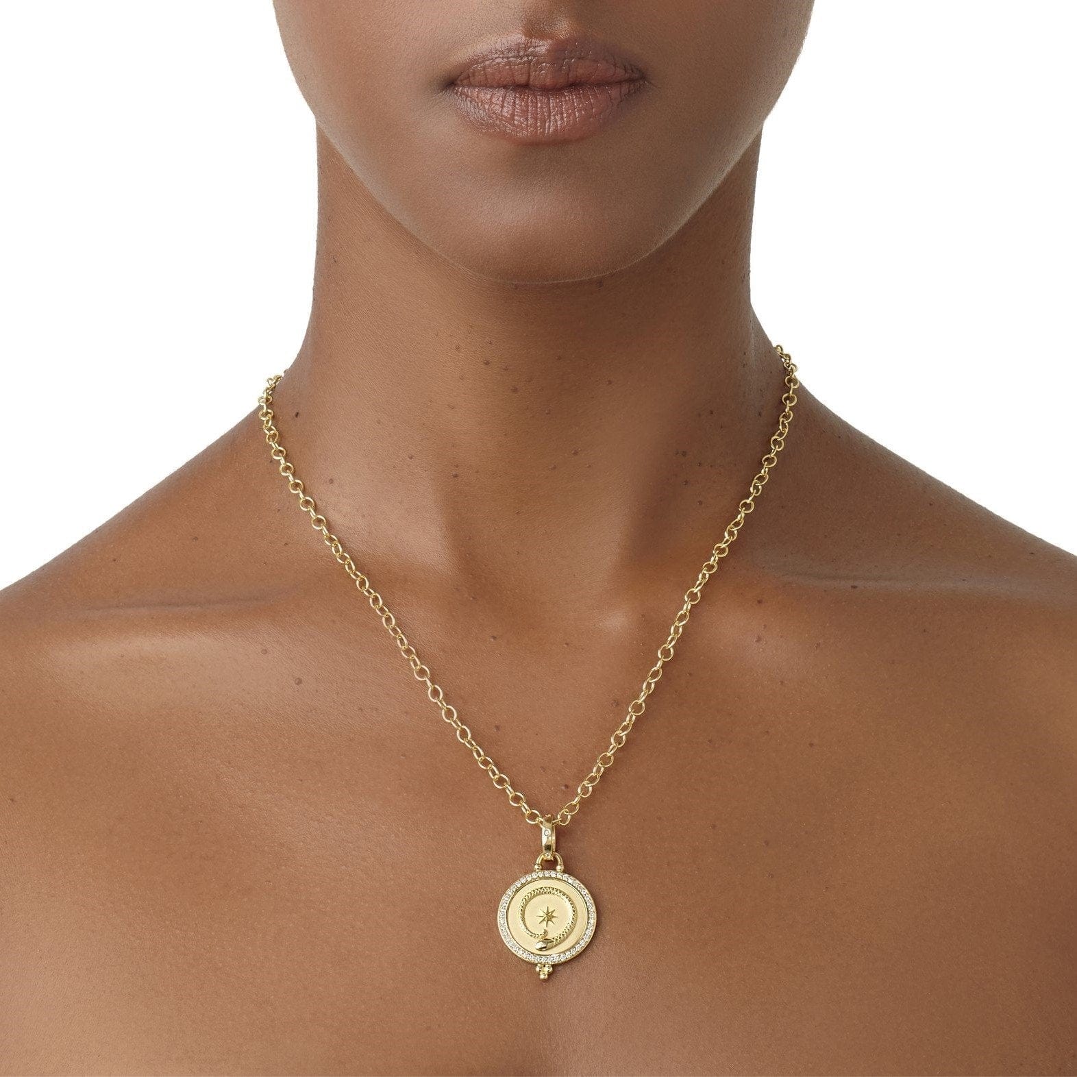 18K Yellow Gold Terra Diamond Pendant, yellow gold, Long's Jewelers