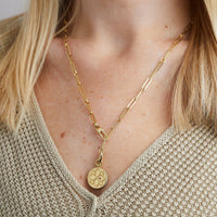 Roberto Coin 18K Yellow Gold Venetian Diamond Medal Necklace