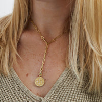 Roberto Coin 18K Yellow Gold Venetian Diamond Medal Necklace