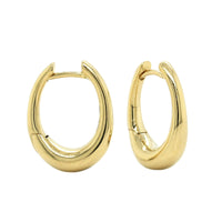 18K Yellow Gold Wide Hoop Earrings, 18k yellow gold, Long's Jewelers
