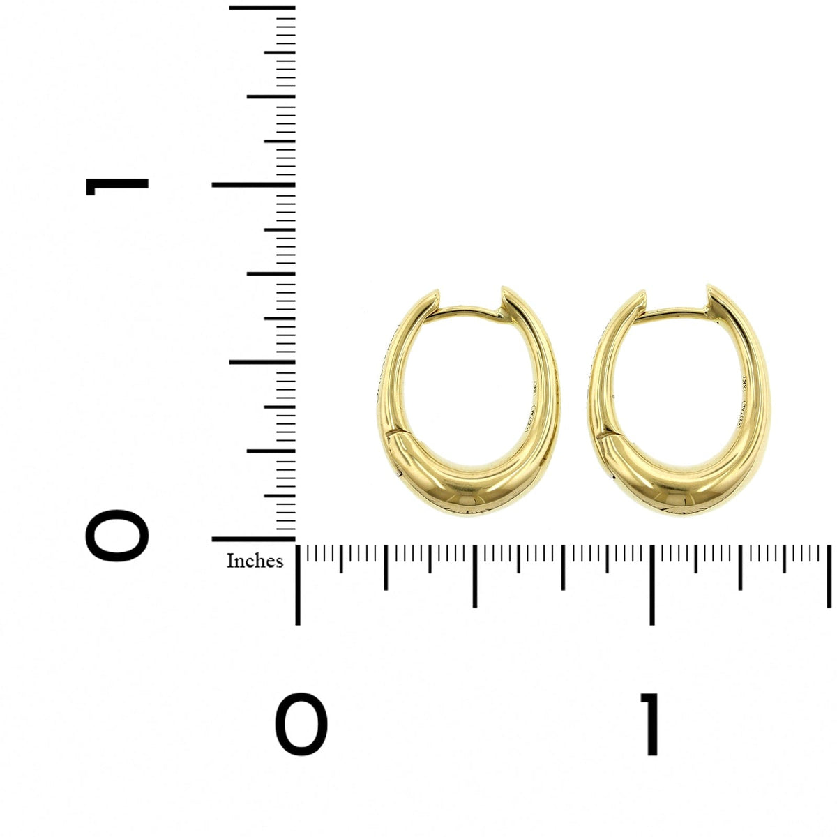 18K Yellow Gold Wide Hoop Earrings, 18k yellow gold, Long's Jewelers