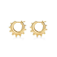 18K Yellow Gold Yoga Huggie EarringsGold, Long's Jewelers