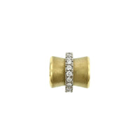 18K Yellow Gold and Platinum Pave Diamond Orbit Bead Enhancer, Yellow Gold and Platinum, Long's Jewelers