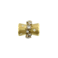18K Yellow Gold and Platinum Pave Diamond Orbit Bead Enhancer, Yellow Gold and Platinum, Long's Jewelers