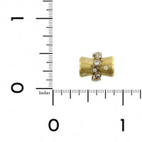 18K Yellow Gold and Platinum Pave Diamond Orbit Bead Enhancer