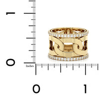 18K yellow Gold Navarra Wide Diamond Ring, 18k yellow gold, Long's Jewelers