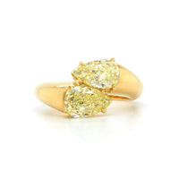 20K Yellow Gold Fancy Yellow Diamond Bypass Twin Ring, Yellow Gold, Long's Jewelers