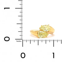 20K Yellow Gold Fancy Yellow Diamond Bypass Twin Ring