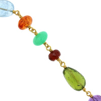 22K and 18K Yellow Gold Multi Gemstone Bracelet,22k and 18k yellow gold, Long's Jewelers