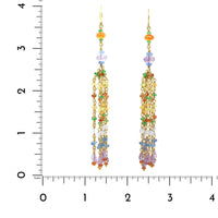 22K and 18K Yellow Gold Multi Gemstone Tassel Drop Earrings,22k and 18k yellow gold, Long's Jewelers