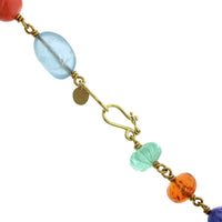 22K and 18K Yellow Gold Multi Stone Necklace, 22K and 18K Yellow Gold, Long's Jewelers