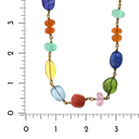 22K and 18K Yellow Gold Multi Stone Necklace, 22K and 18K Yellow Gold, Long's Jewelers