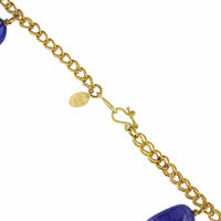 22K and 18K Yellow Gold Oval Cabochon Tanzanite Bead Necklace,22k and 18k yellow gold, Long's Jewelers