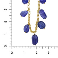 22K and 18K Yellow Gold Oval Cabochon Tanzanite Bead Necklace,22k and 18k yellow gold, Long's Jewelers