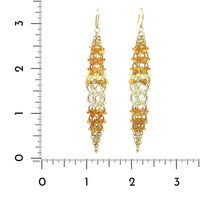 22K and 18K Yellow Gold Sapphire and Chrysoberyl Drop Earrings,22k and 18k yellow gold, Long's Jewelers