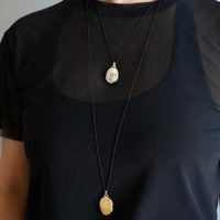 18K Yellow Gold Oval 4 Image Locket Necklace