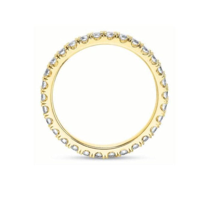 18K Yellow Gold Shared Prong Diamond Eternity Band