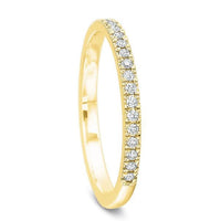 18K Yellow Gold Shared Prong Half Diamond Eternity Band