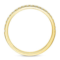 18K Yellow Gold Shared Prong Half Diamond Eternity Band