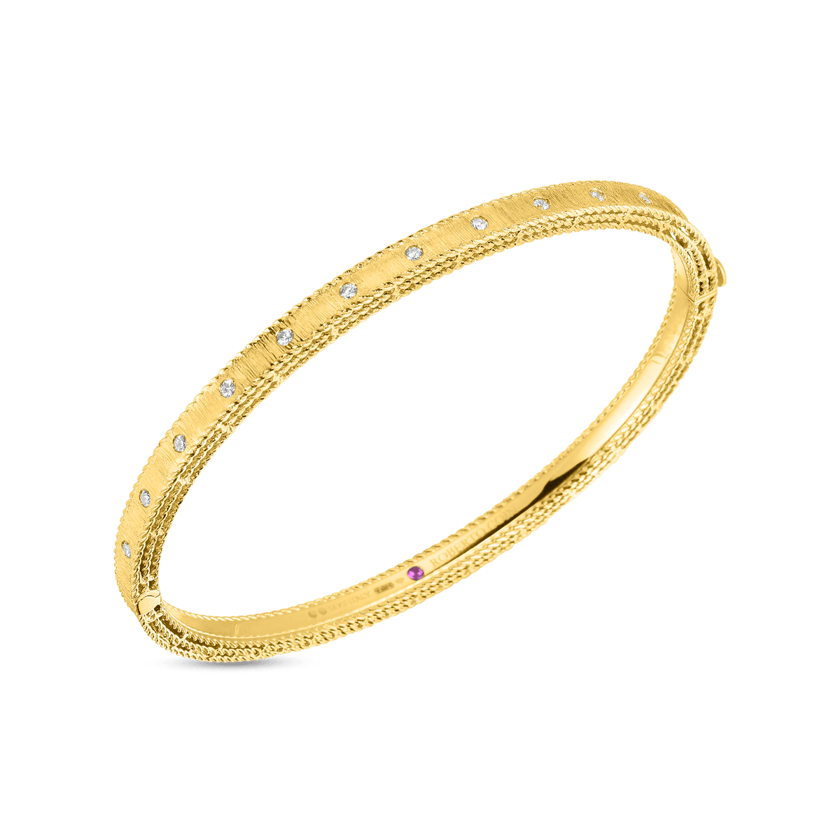 Roberto Coin 18K Yellow Gold Princess Diamond Bangle