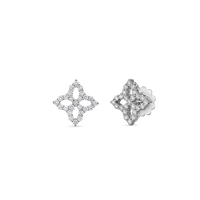 Roberto Coin 18K White Gold Diamond Flower Stud Earrings