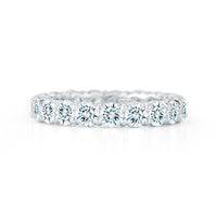 Platinum Shared Prong Diamond Eternity Band