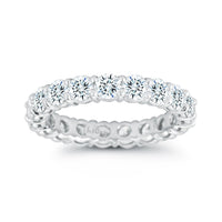 Platinum Shared Prong Diamond Eternity Band