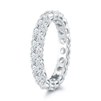 Platinum Shared Prong Diamond Eternity Band