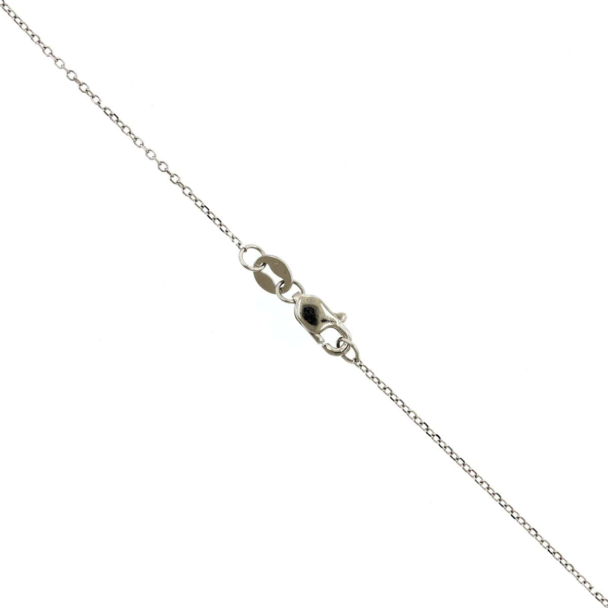 14K White Gold Oval Amethyst Diamond Halo Necklace