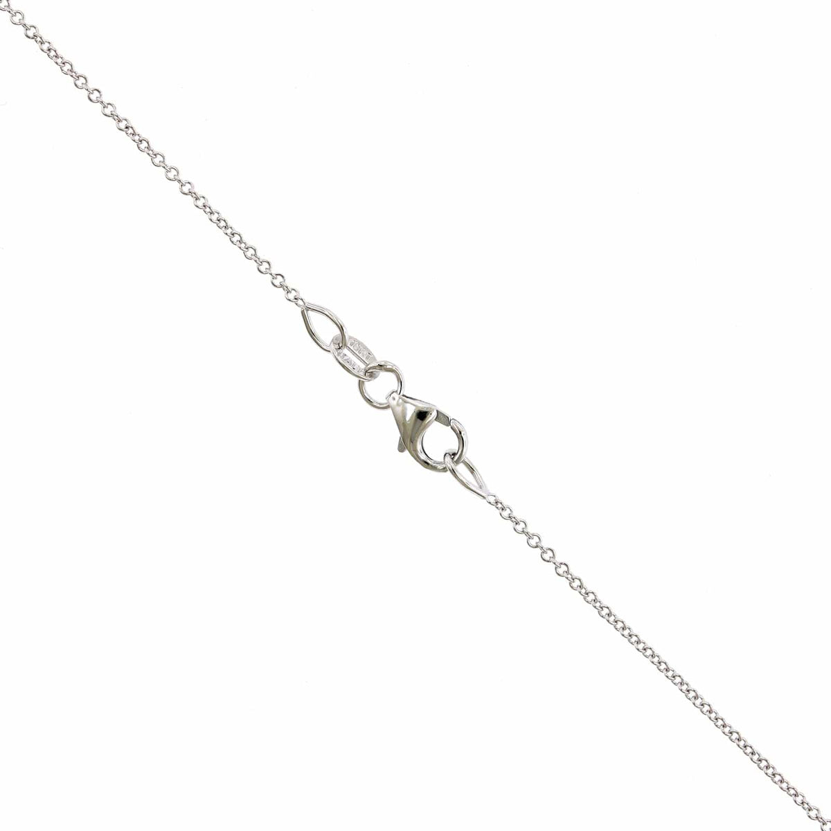 18k White Gold Alexandrite Diamond Halo Necklace