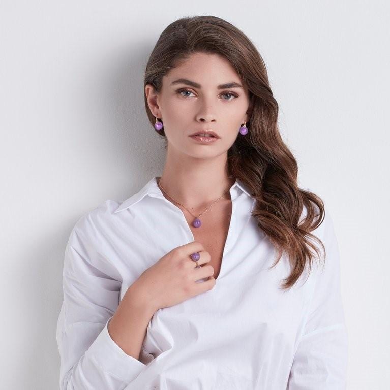 Marco Bicego Africa 18K Yellow Gold Amethyst Bead Drop Earrings