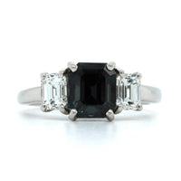Oscar Heyman Platinum Octagonal Alexandrite Diamond Ring