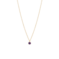 14K Yellow Gold Bezel Set Amethyst Pendant, 14k yellow gold, Long's Jewelers